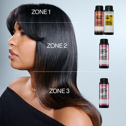 Foto van haarmodel met Redken EQ Bonder